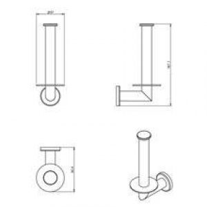 Dérouleur papier WC vertical architecte COSMIC