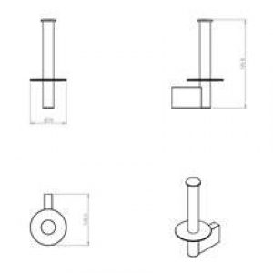 Dérouleur papier WC vertical project COSMIC