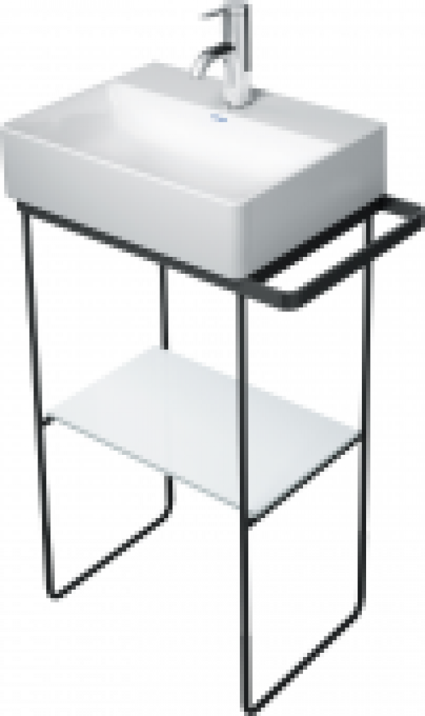 DURAVIT DuraSquare – Glaseinleger in Metallkonsolen für Waschtisch weiß