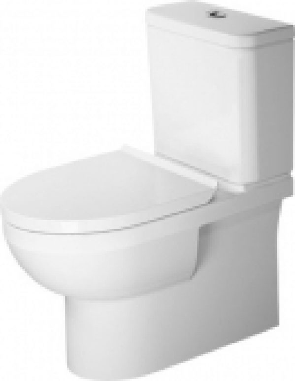 DURAVIT DuraStyle Basic – Cuvette sur pied à fond creux à poser Rimless® blanc avec HygieneGlaze