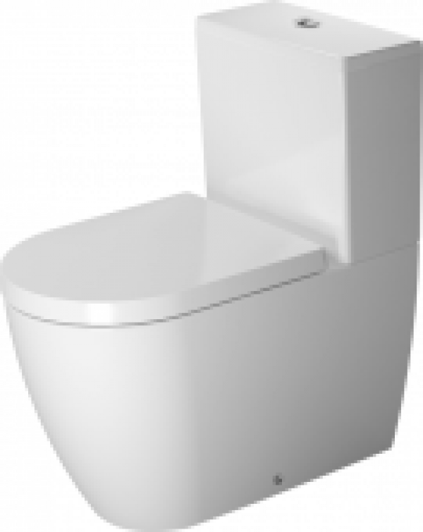 DURAVIT ME by Starck – Cuvette sur pied à fond creux à poser pour réservoir attenant sans Rimless® blanc avec WonderGliss