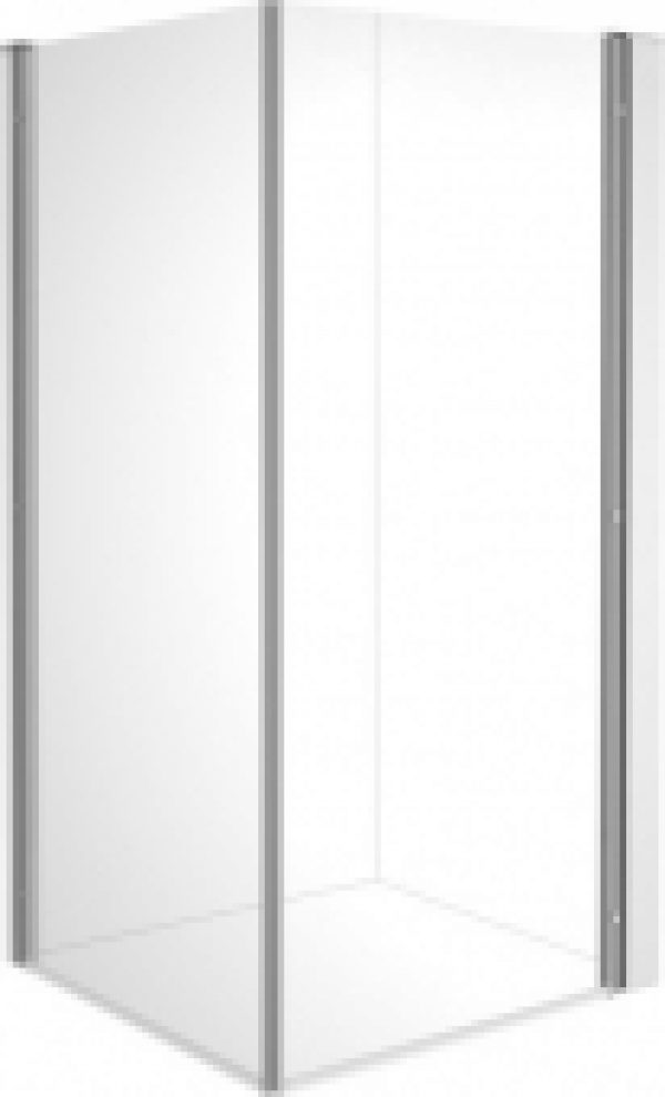 DURAVIT OpenSpace B – Parois de douche robinetterie à droite avec verre transparent et miroir 885 x 2000 x 885 mm