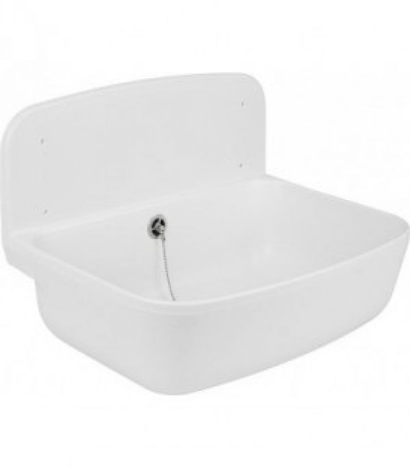 Dévidoir blanc incluant trop-plein et ecoulement non inclus grille 93 016 97