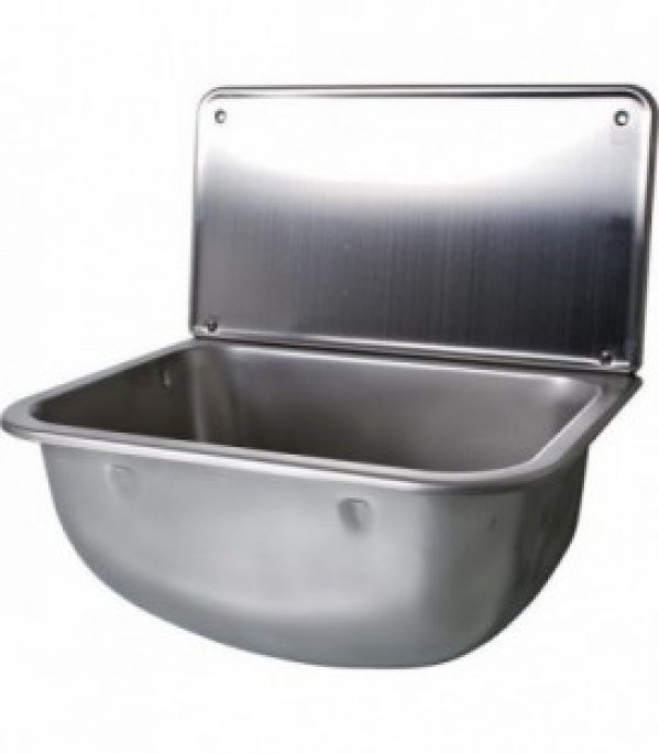 Dévidoir en acier inoxydable 450x330x220 mm bonde DN40 1 1/2&Prime;