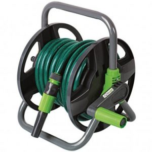 Dévidoir portable et mural RIBIMEX équipé avec raccords et lance