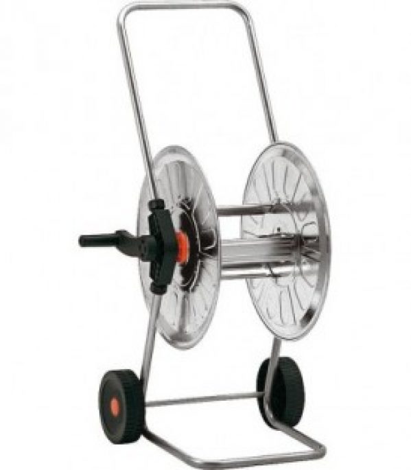 Dévidoir sur roues Karasto standard acier galva – roues matière plastique sortie tuyau 3/4&Prime;