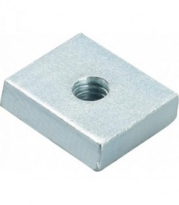 Ecrou fileté grand modele M-8 galvanise 30×24 mm pour rails profilés