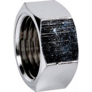 Ecrou laiton 6 pans laiton chromé pour collet battu