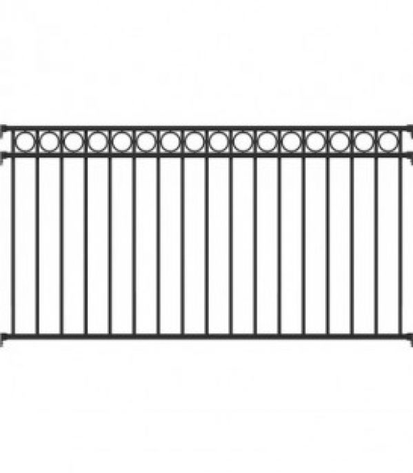 Element de cloture Circle Alu, anthracite, 2000x1200mm