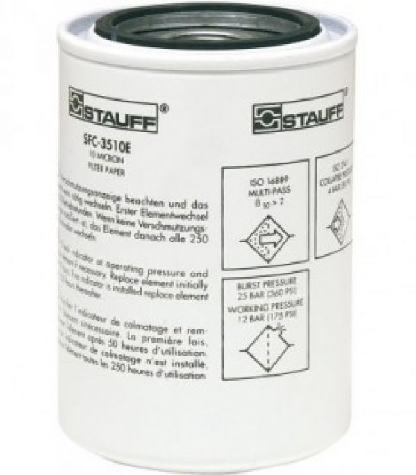 Element filtrant Spin-on materiel filtrant : papier filtre 10 my / DM 98 x L 145 mm