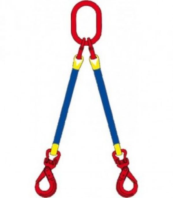 Elingue cable 1 m 2 brins, WLL 5600 kg jusqu&rsquo;a 45° 4000kg jusqu&rsquo;a 60°