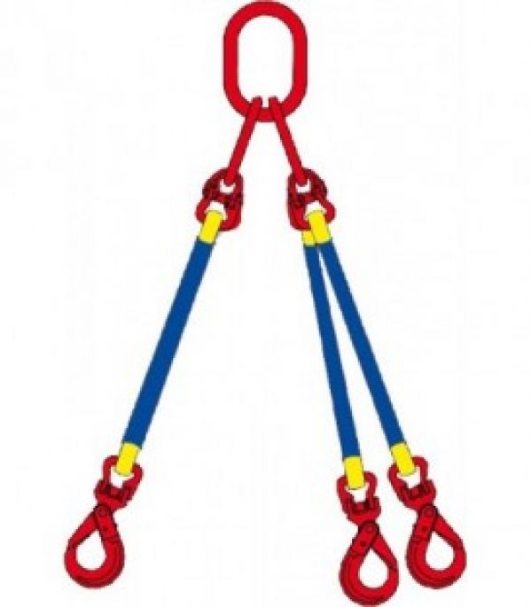 Elingue cable 1 m 3 brins, WLL 8400 kg jusqu&rsquo;a 45° 6000 kg jusqu&rsquo;a 60°