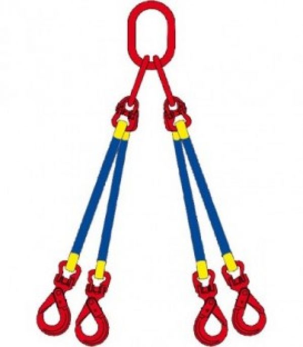 Elingue cable 2 m 4 brins, WLL 4200 kg jusqu&rsquo;a 45° 3000kg jusqu&rsquo;a 60°