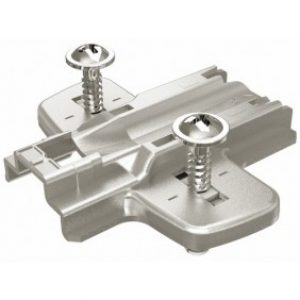 Embases cruciformes avec vis à expansion pour charnières Sensys