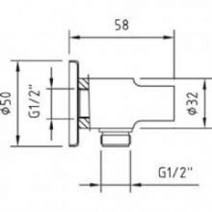 Emboût de sortie de flexible Caiman L