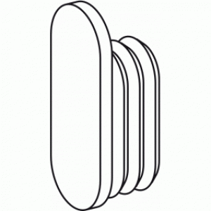 Embout avec arrêt pour barre de penderie