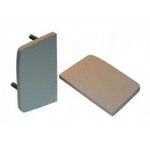 Embout cache-rail pour vantail en verre Série Expert