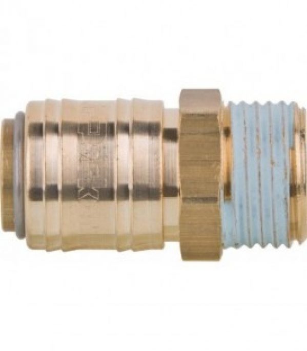 Embout pour air comprimé filetage male x clip femelle DN15 (G 1/2&Prime;) laiton