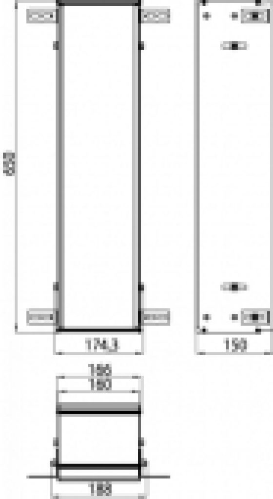 EMCO Asis Module 150 – Einbaurahmen für Unterputz-Module mit 654 mm Höhe