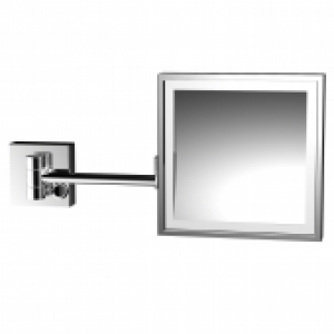 EMCO – LED-Rasier- und Kosmetikspiegel 2-armig 3-fach eckig 202 x 202 mm