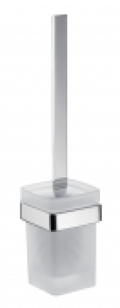 EMCO Loft – Set porte brosse de toilette chrome / satiné