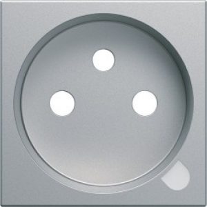 Enjo PC 2P+T voyant titane – APPAREILLAGE MURAL GALLERY HAGER WXD103T