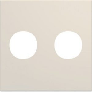 Enjo prise double F 2M dune – APPAREILLAGE MURAL GALLERY HAGER WXD259D