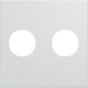 Enjo prise double F 2M pure – APPAREILLAGE MURAL GALLERY HAGER WXD259B