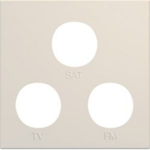 Enjo prise TV+FM+SAT 2M dune – APPAREILLAGE MURAL GALLERY HAGER WXD256D