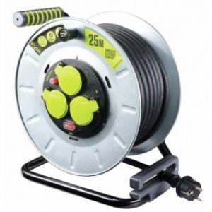 Enrouleur câble électrique – multiprises – Pro XT – tambour galva