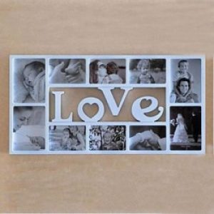 Ensemble cadres photos familial de style moderne en plastique blanc