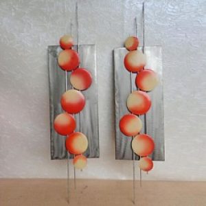 Ensemble de 2 décorations murales de style rustique à motif circulaire en métal