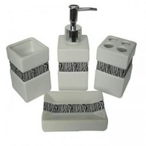 Ensemble de 6 accessoire de salle de bain avec 12 crochets de rideaux