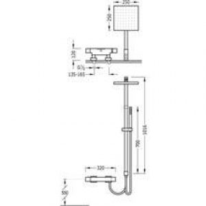 Ensemble de baignoire-douche ECO CUADRO Tres…
