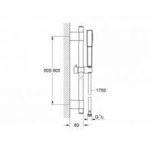 Ensemble de barre de support et pommeau Grohe…