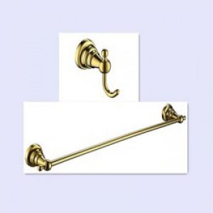 Ensemble de barre et patère muraux classiques pour serviettes