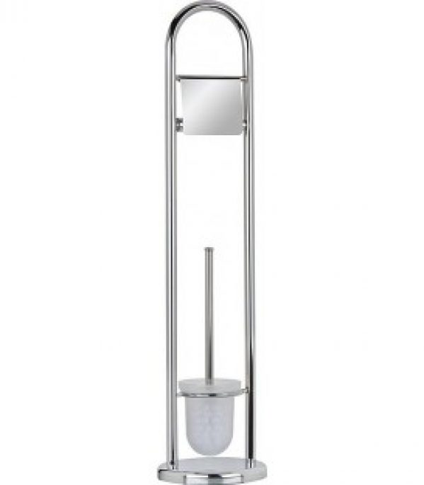 Ensemble de brosse WC AMALFI avec support papier et contenant plastique