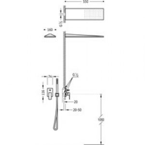 Ensemble de douche 2 voies Compact CUADRO-TRES