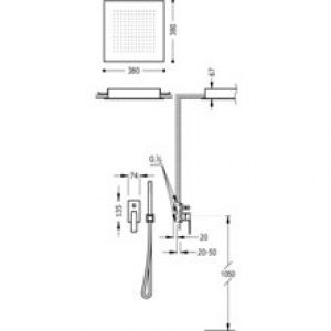 Ensemble de douche 2 voies RT TRES SLIM