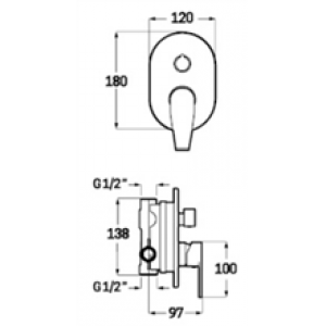 Ensemble de douche au toit Arvet SEVEN