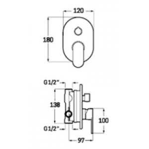 Ensemble de douche au toit Legend SEVEN