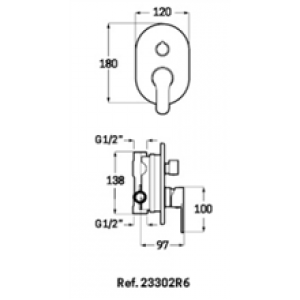 Ensemble de douche au toit Omnia SEVEN