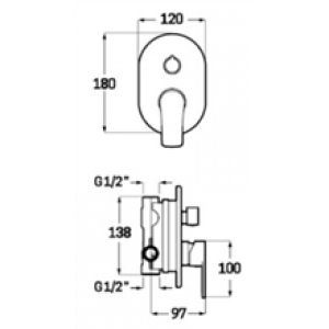 Ensemble de douche au toit Sinua SEVEN