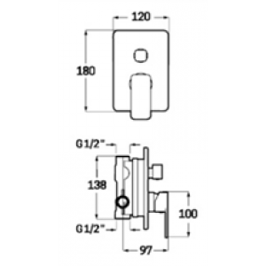 Ensemble de douche au toit Skara SEVEN