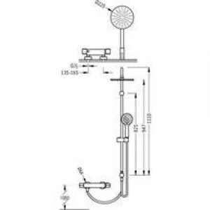 Ensemble de douche ECO-TERM Tres thermostatique
