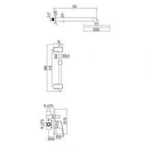Ensemble de douche encastré de 2 voies PLUS…