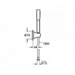 Ensemble de douche et support mural Grohe…