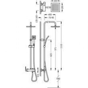 Ensemble de douche Lex-Tres carré