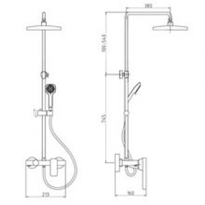 Ensemble de douche mitigeur Cassio GME