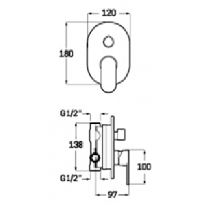 Ensemble de douche mural Legend SEVEN
